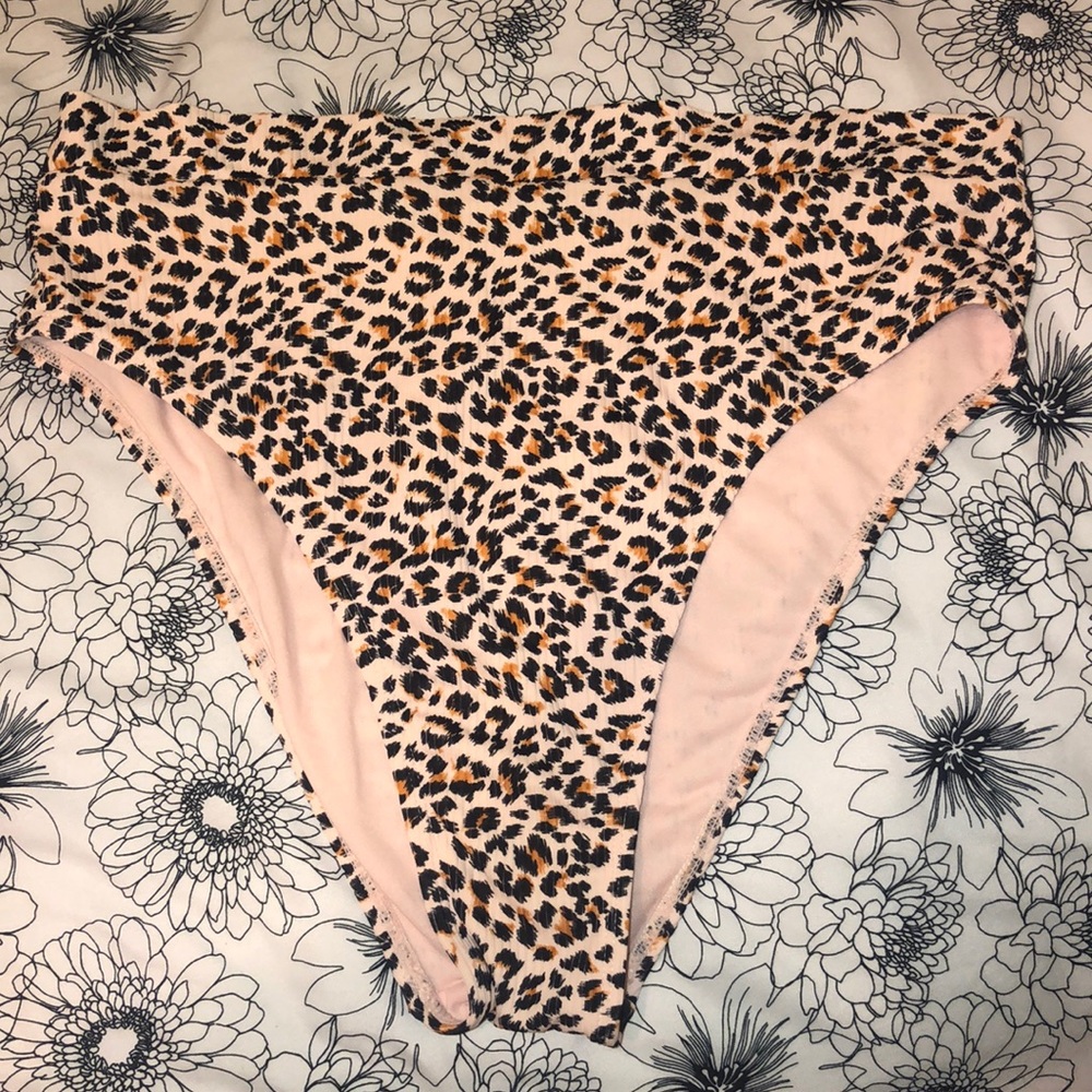 High waisted height thighed bikini bottom